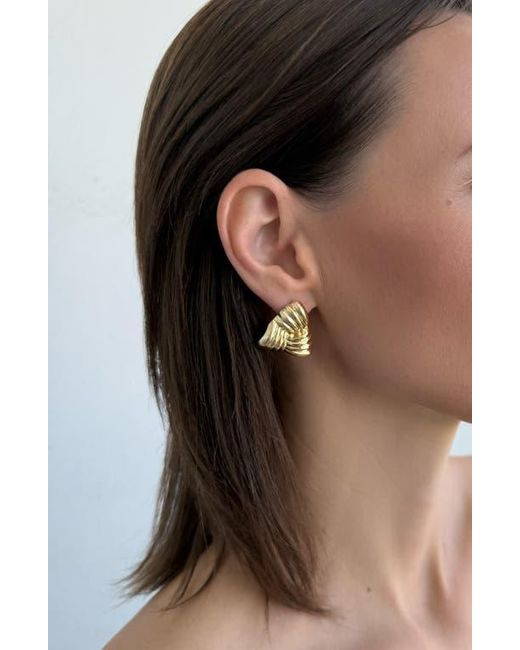 Adornia Yellow Triangle Statement Stud Earrings