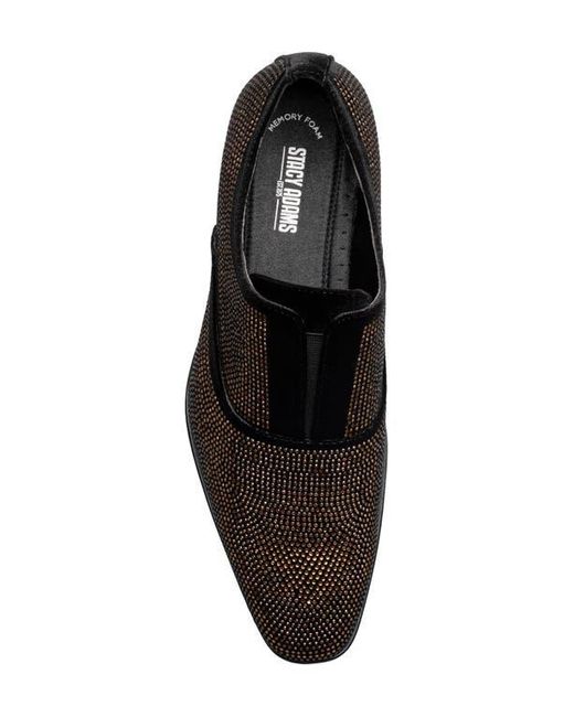 Stacy Adams Black Starleigh Rhinestone Slip-On Loafer for men