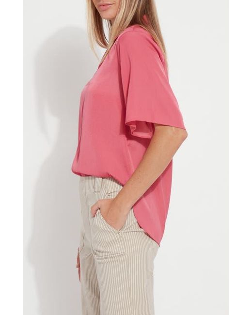 Lyssé Pink Telia Flutter Sleeve Top