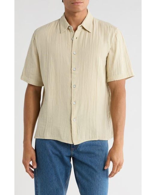 Rag & Bone Natural Danny Cotton Gauze Button-Up Shirt for men