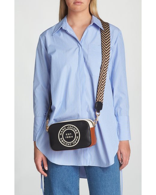 Marc Jacobs Black Flash Leather Camera Crossbody Bag