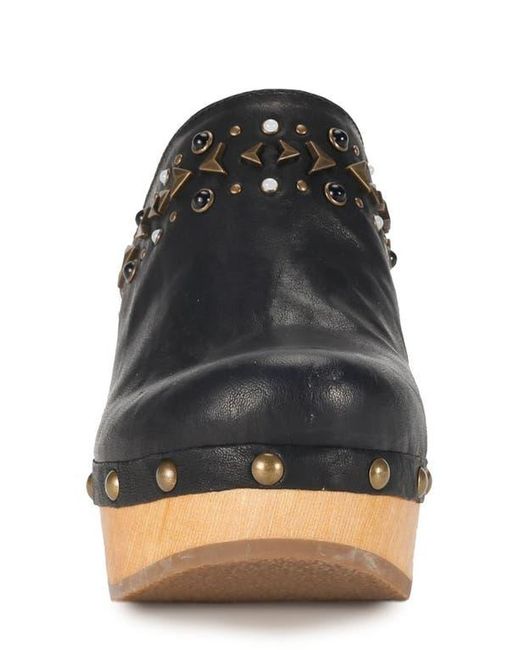 Frye Black Jessica Stud Platform Clog