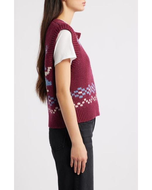 Damson Madder Red Sofie Wool Sweater Vest