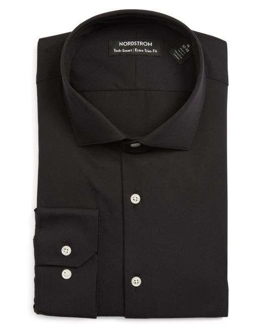 Nordstrom Black Tech-smart Extra Trim Fit Dress Shirt for men