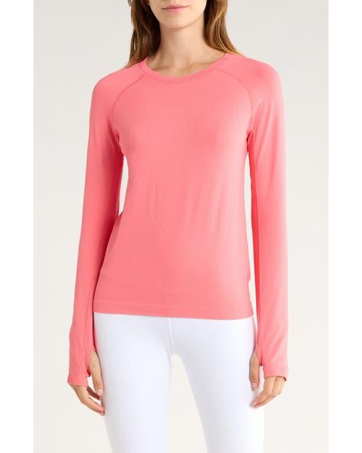 90 Degrees Pink Zaia Long Sleeve Active Top
