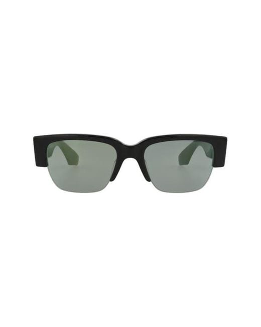 McQueen Multicolor 54Mm Half Rim Rectangular Sunglasses