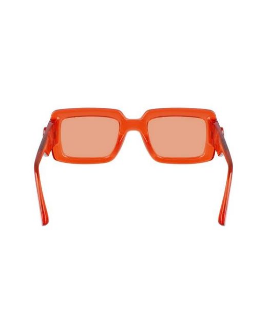 Longchamp Orange 53Mm Rectangular Sunglasses