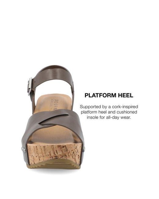 Journee Collection Brown Platform Sandal