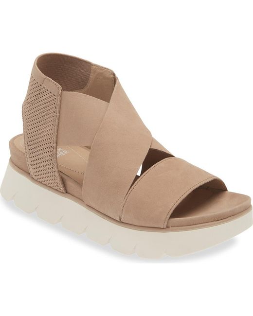 Eileen Fisher Brown Chant Platform Sandal