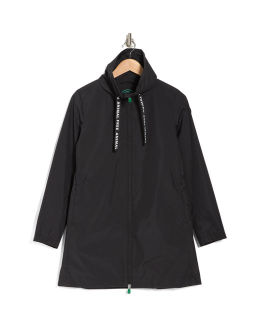 Save The Duck Black Prisha Recycled Polyester Raincoat
