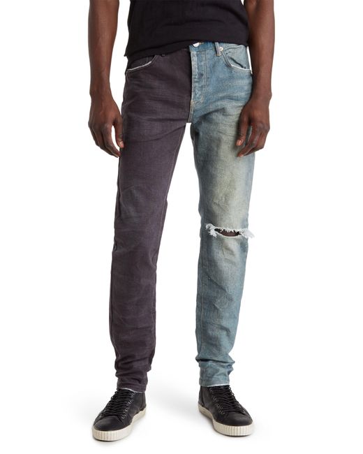 Purple Brand Black P001 Low Rise Skinny Jeans for men