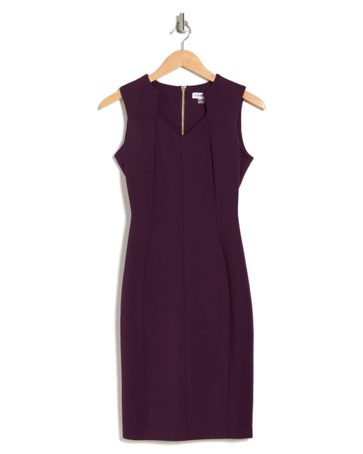 Calvin klein purple sale dress with gold zipper