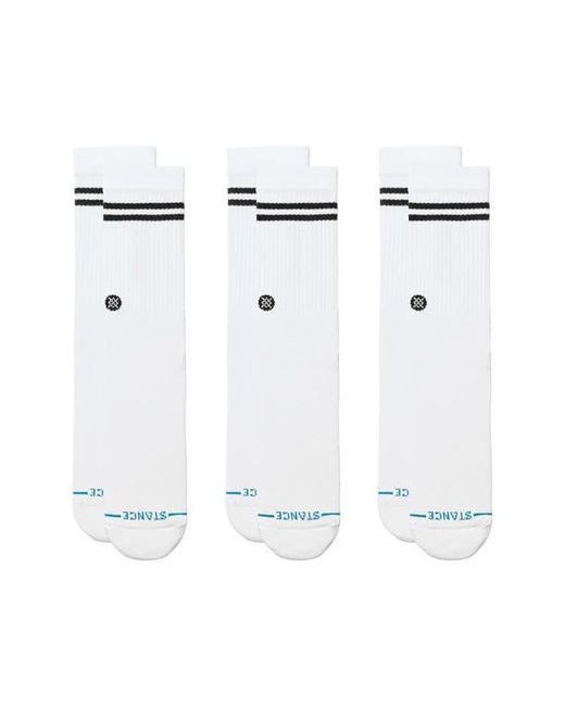 Stance White Core 3-Pack Crew Socks
