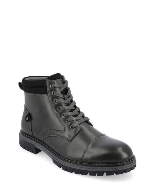 Vance Co. Black Fegan Cap Toe Boot for men