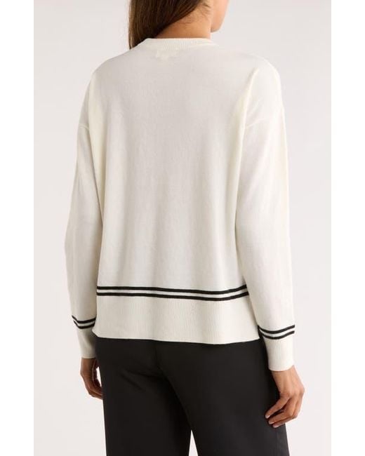 Nordstrom Rack White Tipped Crewneck Sweater