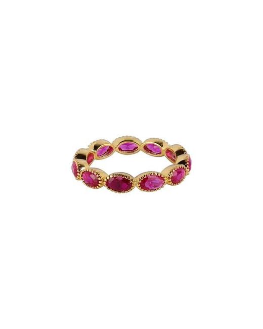 YS GEMS Pink Lab-Grown Ruby Eternity Ring