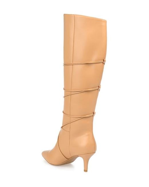 Journee Collection Brown Kaavia Wrapped Tie Tall Boot
