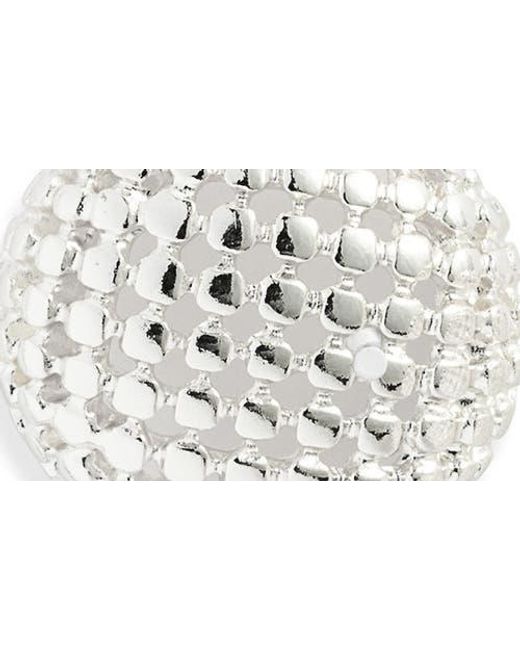 Nordstrom Metallic Mesh Button Stud Earrings