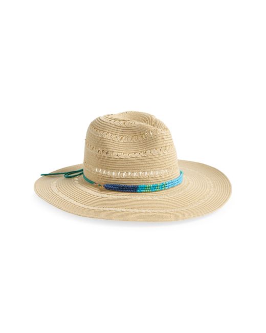 Vince Camuto Natural Bead Trim Panama Hat