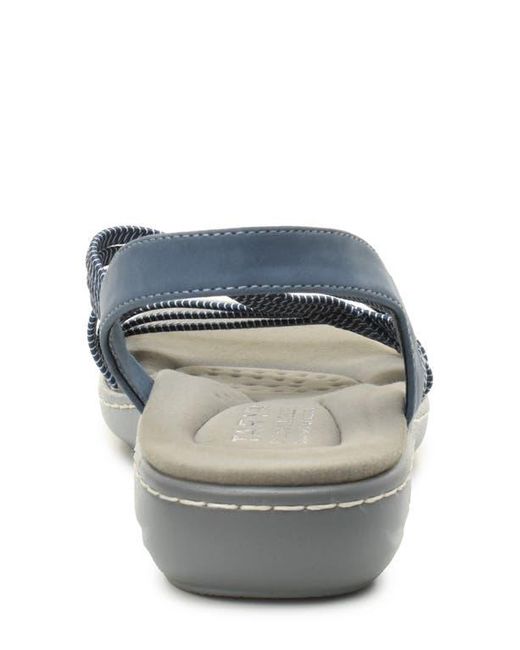 Taryn Rose Blue Elastic Slingback Sandal