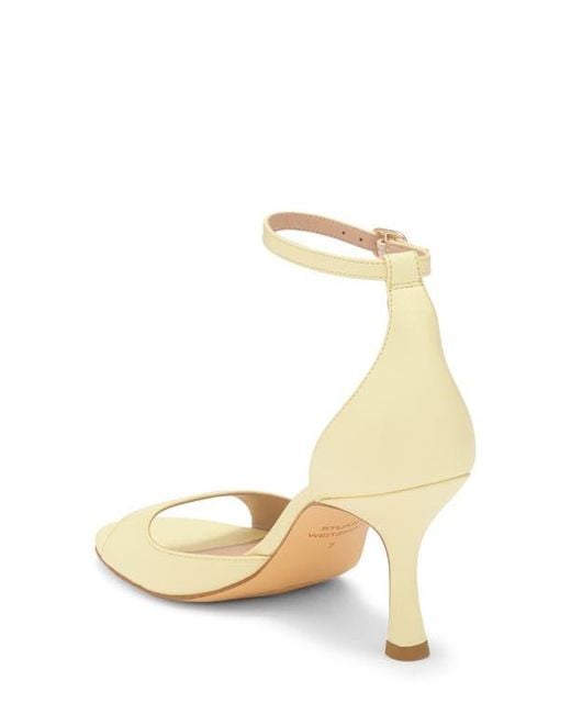 Stuart Weitzman Metallic Isla Ankle Strap Sandal