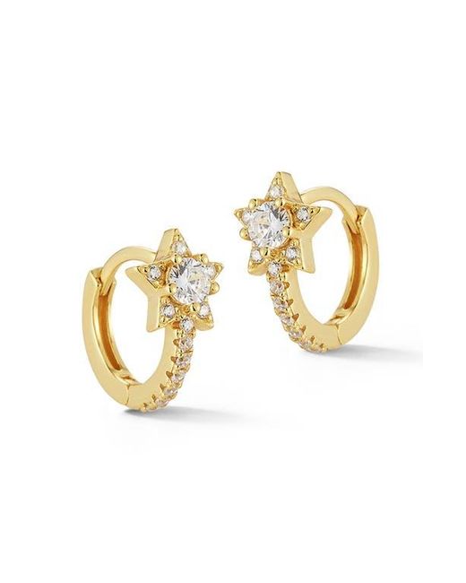 Glaze Jewelry Metallic Star Huggie Hoop Earrings