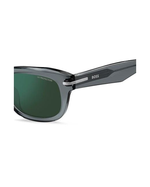 Boss Green 53Mm Rectangular Sunglasses for men