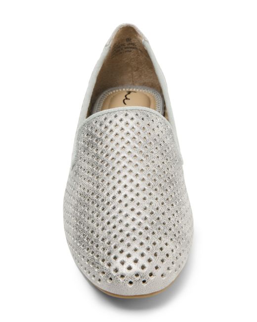 Me Too White Perforated Loafer