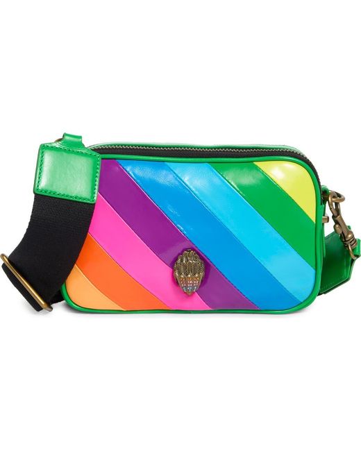 Kurt Geiger Green Kensington Leather Camera Bag