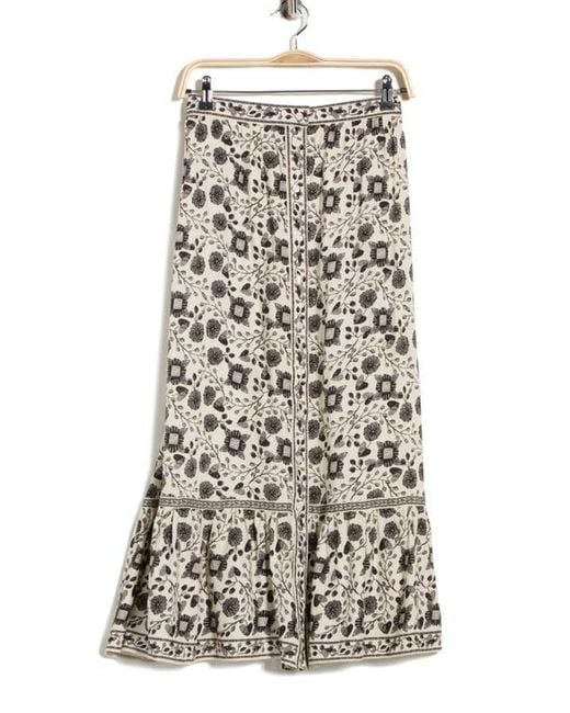 Max Studio Multicolor Button Front Maxi Skirt