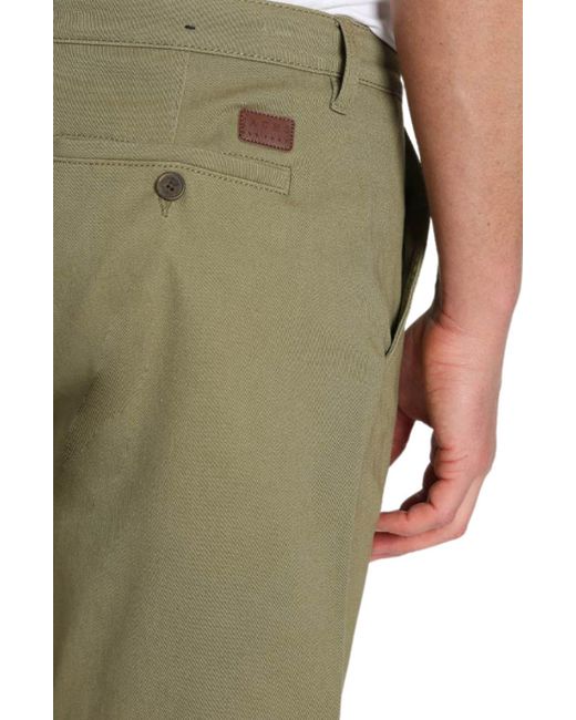 Jachs New York Green Stretch Twill Chino Shorts for men