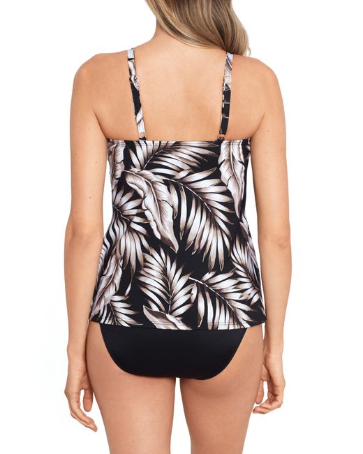 Miraclesuit Black Oasis Love Knot Underwire Tankini Top
