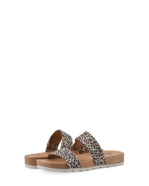 White Mountain Brown Tahlie Slide Sandal