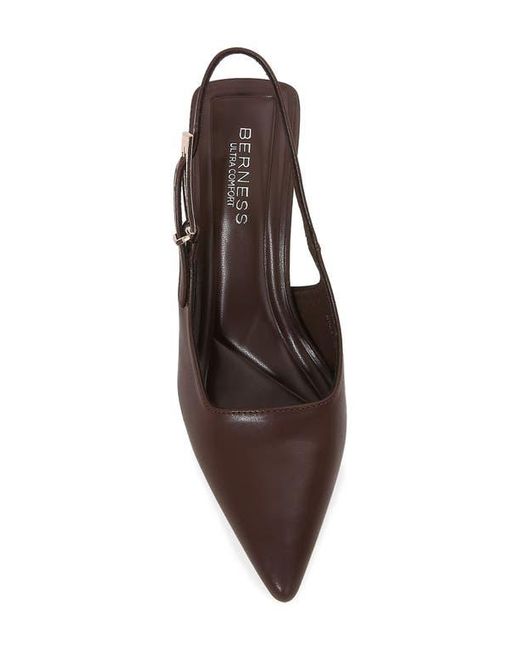 BERNESS Brown Pointed Toe Slingback Pump