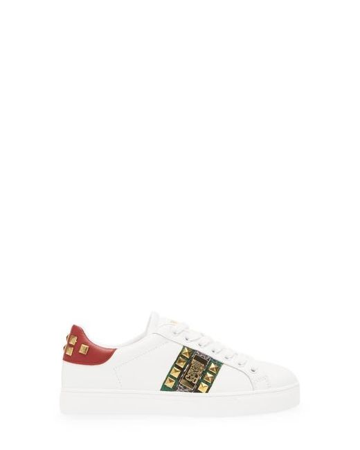 Roberto Cavalli Metallic Logo Hardware Low Top Sneaker