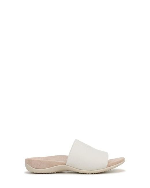 Vionic White Renie Knit Slide Sandal