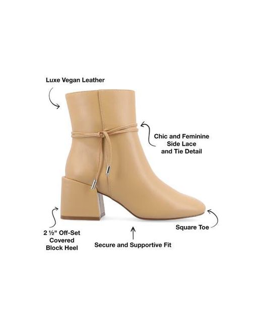 Journee Collection Natural Beverly Tru Comfort Block Heel Bootie