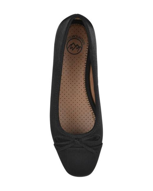 White Mountain Black Bocci Cap Toe Flat