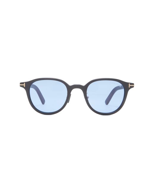 Tom Ford 48mm Round Sunglasses in Blue for Men | Lyst