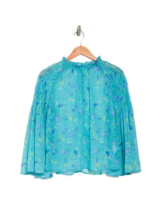 French Connection Blue Aden Hallie Floral Top