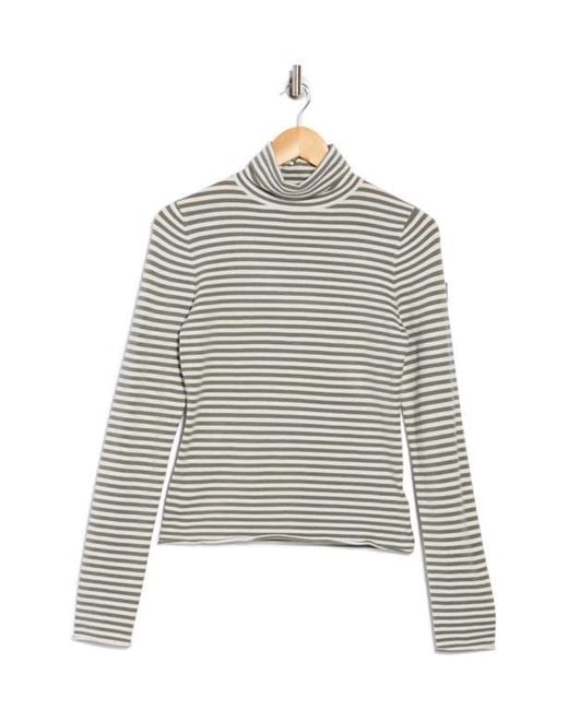 Splendid Gray X Cella Jane Stripe Layering Turtleneck Sweater