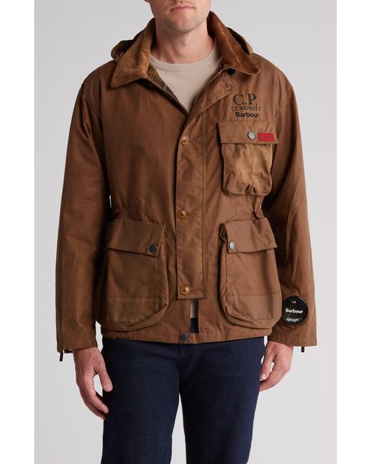 Barbour Brown X C.p. Company Thousand Waxed Jacket for men