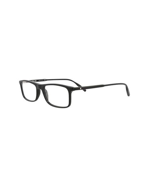 Montblanc Brown 54Mm Rectangular Optical Glasses for men
