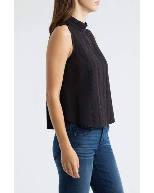 Wit & Wisdom Black Sleeveless Mock Neck Shell