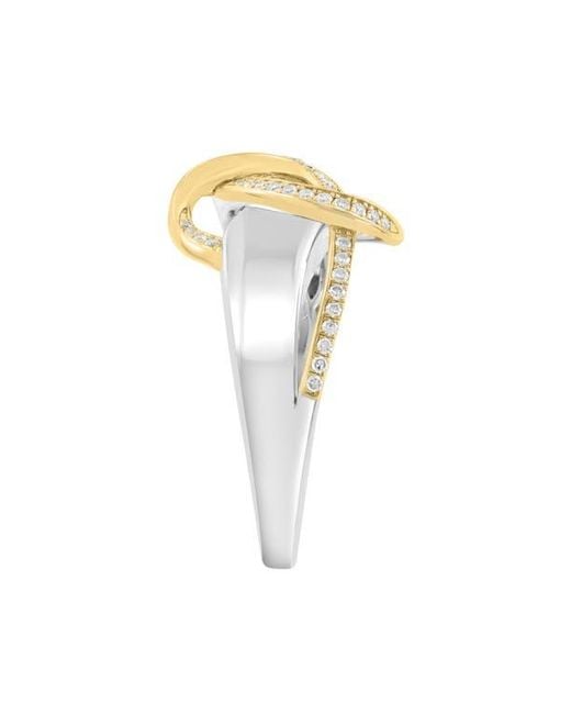 Effy White Two-Tone Diamond Ring