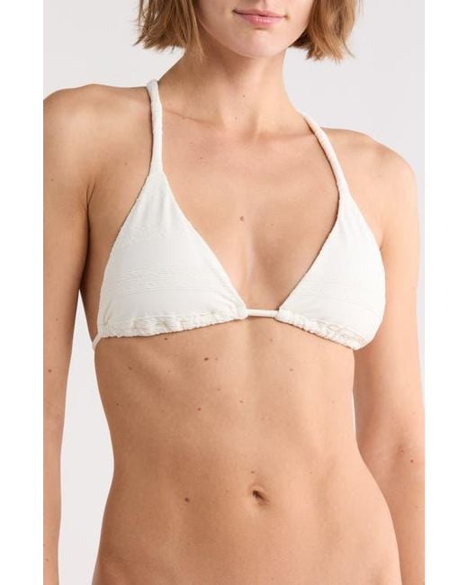 ViX White Leanne Solid Triangle Bikini Top
