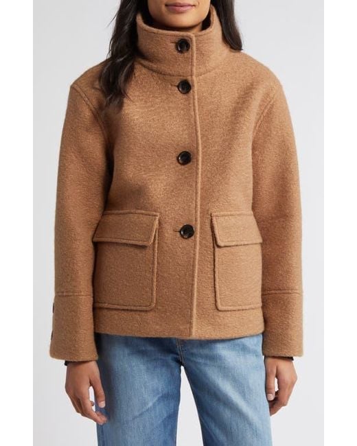 Sam Edelman ★ Stand Collar Pressed Boucle Jacket Sam Edelman Stand Collar Pressed Bouclé Jacket | Nordstromrack
