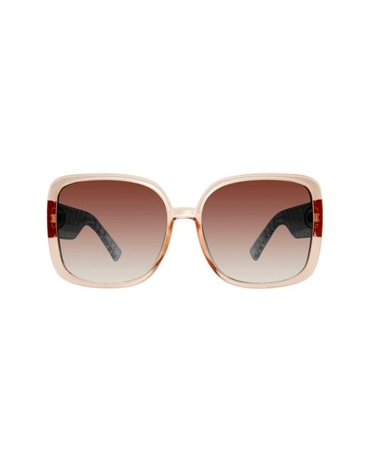 Kurt Geiger Brown 59mm Square Sunglasses