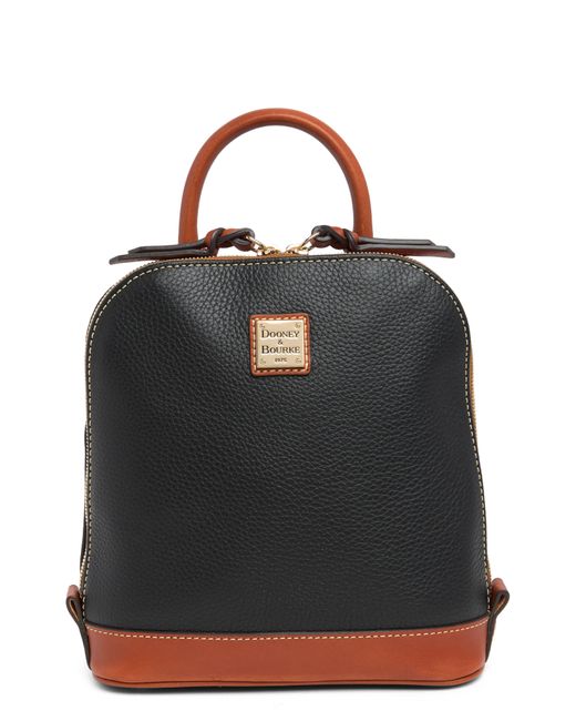 Dooney & Bourke Black Small Zip Pod Leather Backpack