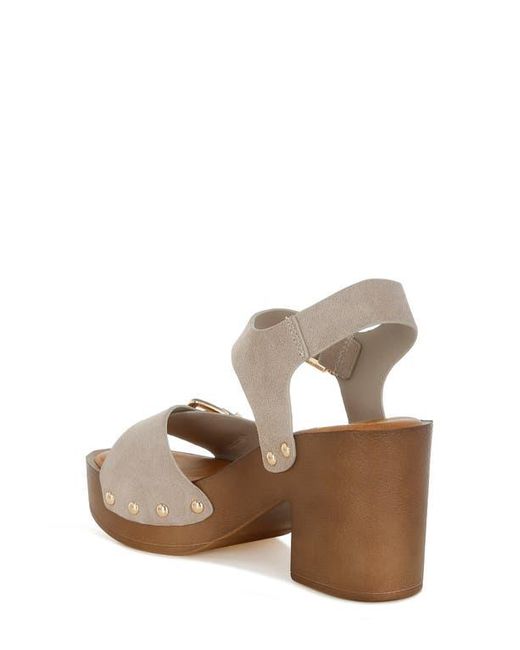 Rag & Co Brown Lhasa Platform Sandal